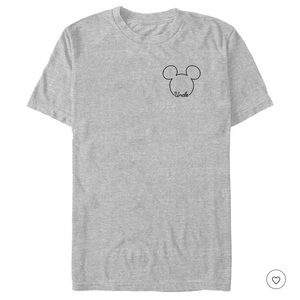 Disney Uncle Funcle Heather Gray Tee w Black Mickey Design Men’s Sz L runs small